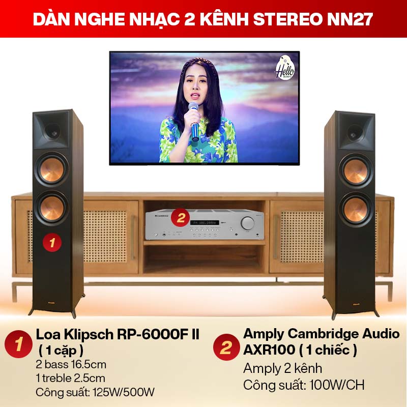 D&agrave;n nghe nhạc 2 k&ecirc;nh Stereo BC-NN27 cấu h&igrave;nh ch&iacute;nh h&atilde;ng, hiện đại 