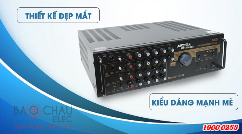 Amply karaoke bluetooth thiết kế hiện đại, đẹp mắt