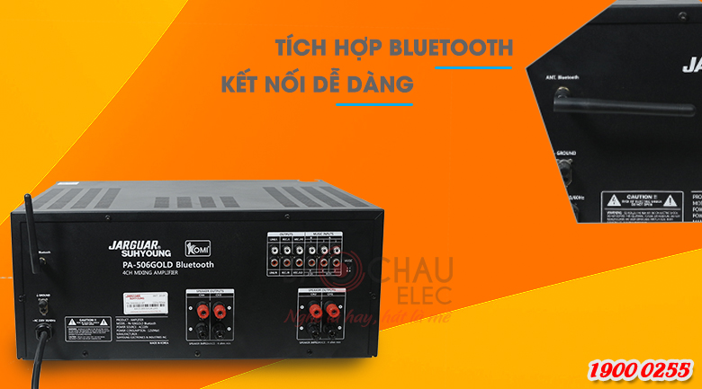 amply Jarguar 506 Gold Bluetooth tích hợp kết nối bluetooth tiện lợi