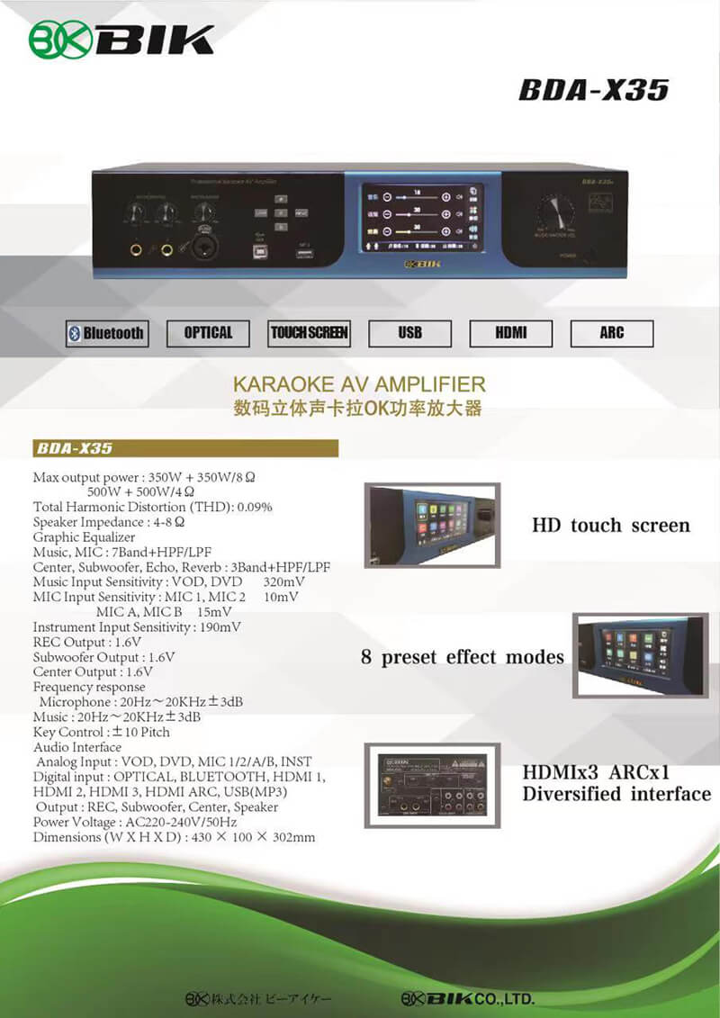 Amply karaoke AV BIK BDA-X35