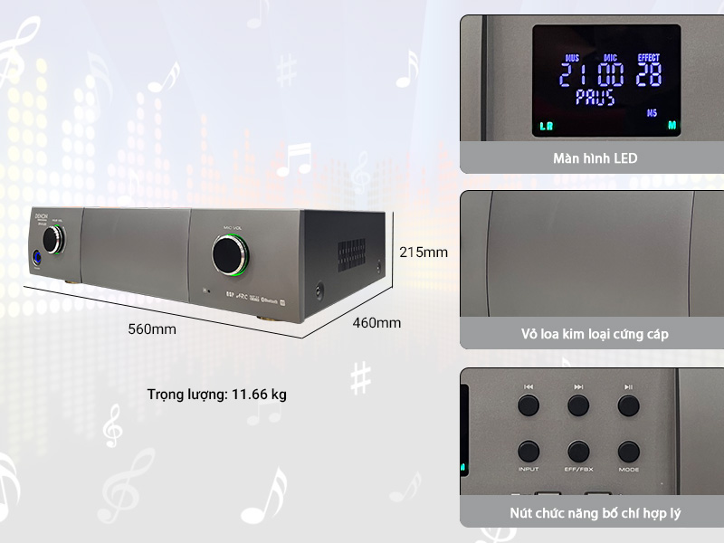 Amply liền micro Denon Pro DP-N1600