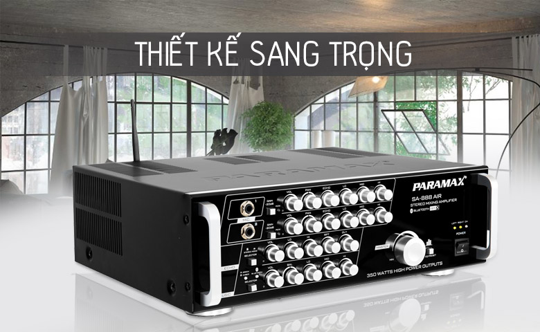 Amply Paramax Bluetooth thiết kế đẹp mắt