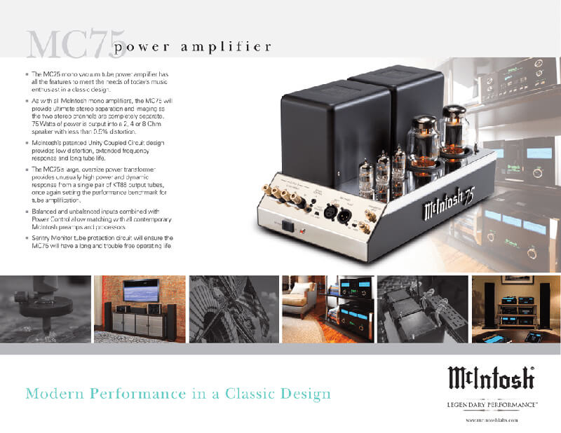 power amply đ&egrave;n mcintosh mc75
