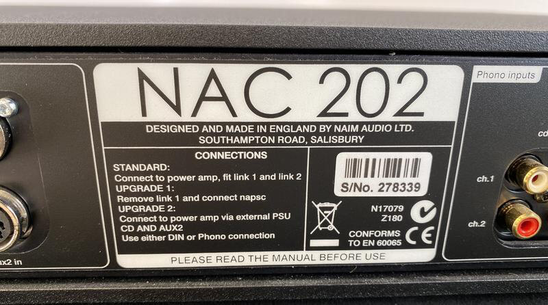 pre amply naim nac 202