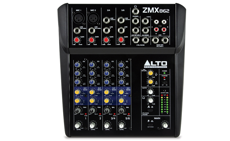 Bàn mixer mini Alto ZMX862 thiết kế nhỏ gọn, dễ dàng di chuyển