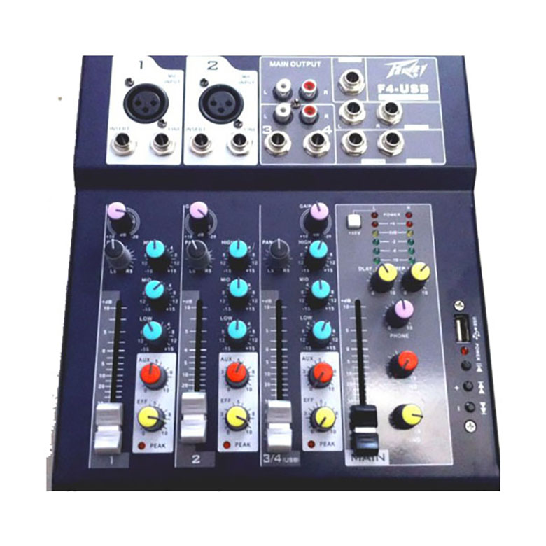 Bàn mixer Peavey F4-USB thiết kế rõ ràng, chi tiết