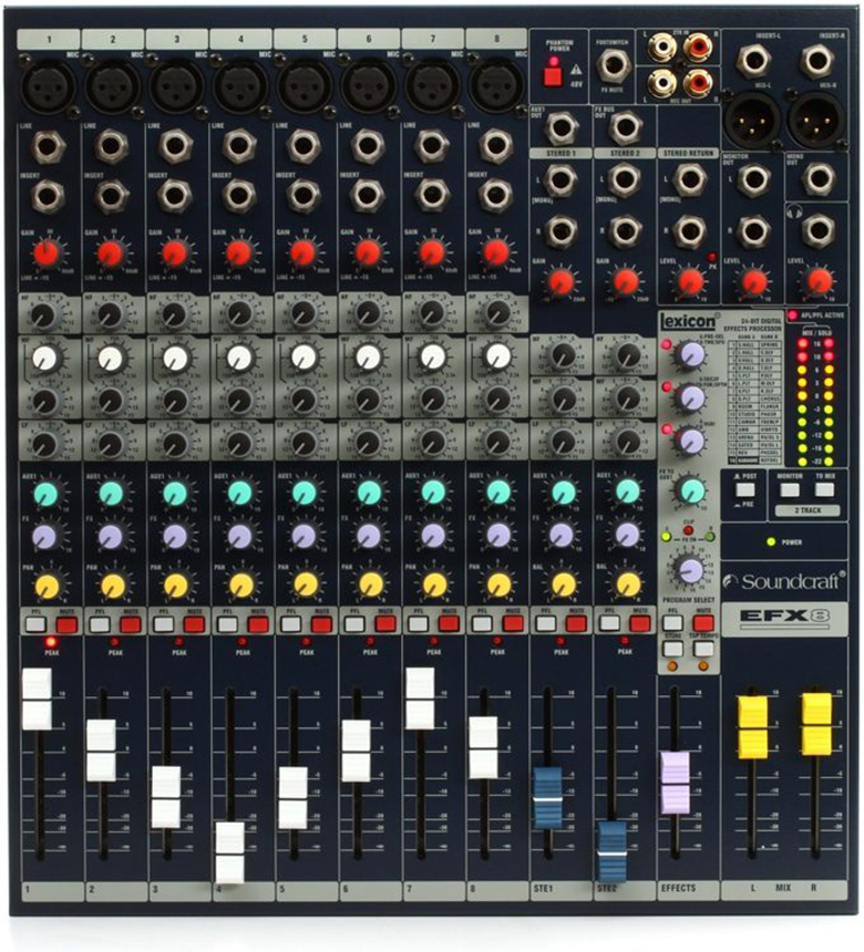 Mixer Soundcraft EFX8 (NK) thiết kế nhỏ gọn, tiện lợi