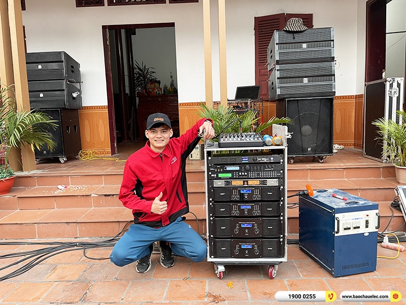 Lắp đặt d&agrave;n Line Array BKSound trị gi&aacute; hơn 200 triệu cho kh&aacute;ch h&agrave;ng tại Bắc Giang