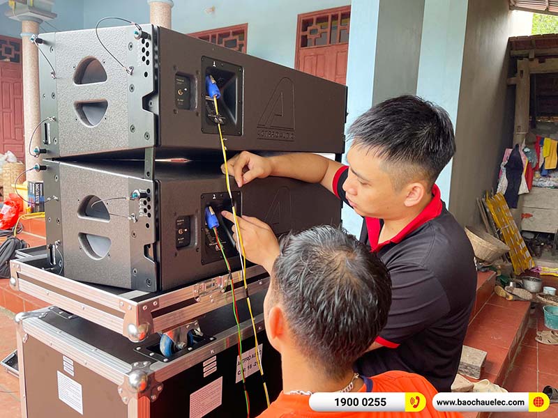 Lắp đặt dàn Line Array Actpro 131tr cho anh Toán tại Bắc Giang (Actpro KR210, Actpro KR28, FP14000, QD4.13, MG10XUF, DSP48,…)