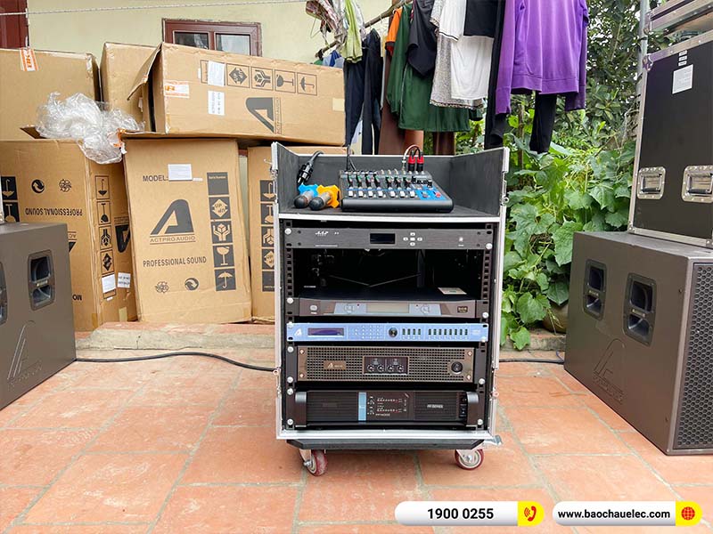 Lắp đặt dàn Line Array Actpro 131tr cho anh Toán tại Bắc Giang (Actpro KR210, Actpro KR28, FP14000, QD4.13, MG10XUF, DSP48,…)