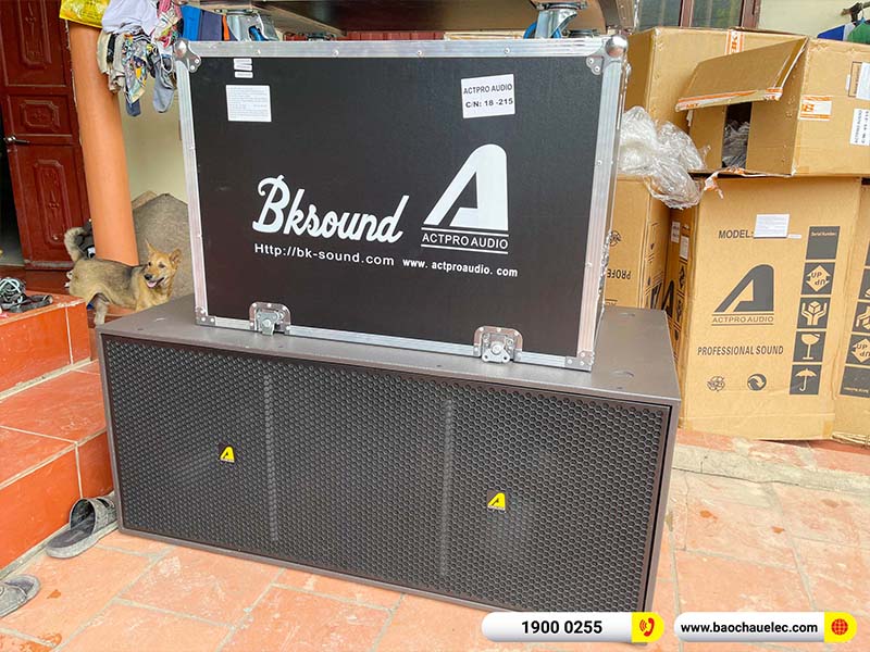 Lắp đặt dàn Line Array Actpro 131tr cho anh Toán tại Bắc Giang (Actpro KR210, Actpro KR28, FP14000, QD4.13, MG10XUF, DSP48,…)