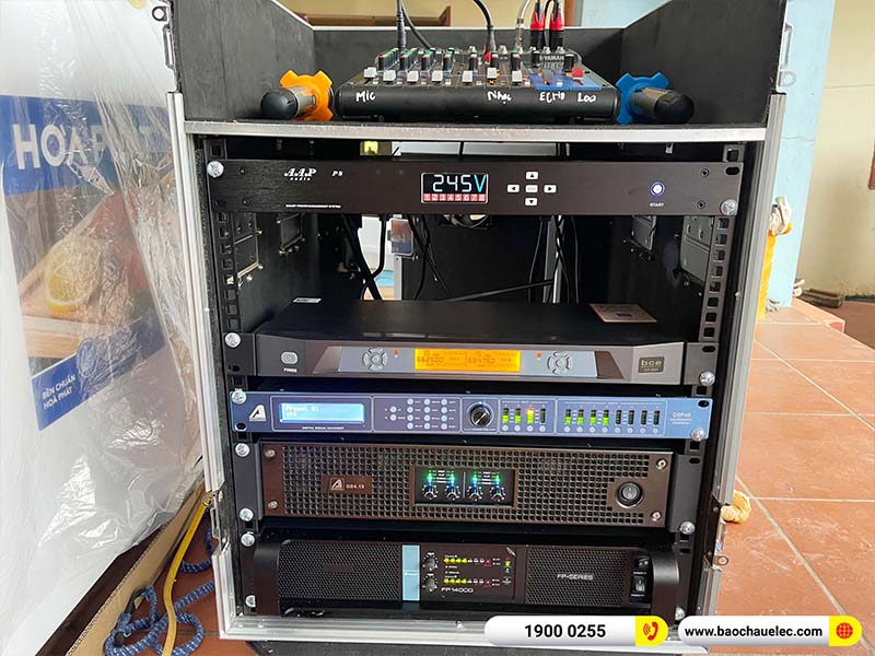 Lắp đặt dàn Line Array Actpro 131tr cho anh Toán tại Bắc Giang (Actpro KR210, Actpro KR28, FP14000, QD4.13, MG10XUF, DSP48,…)