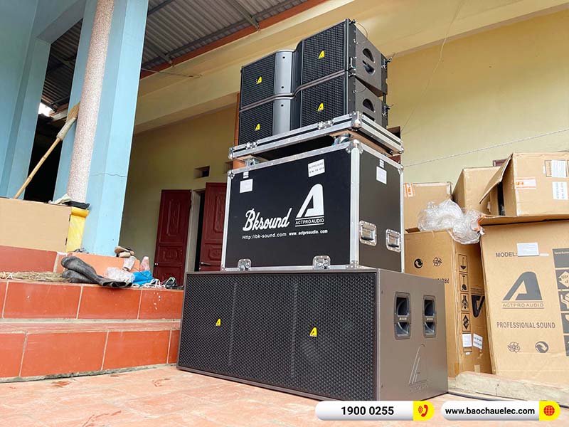 Lắp đặt dàn Line Array Actpro 131tr cho anh Toán tại Bắc Giang (Actpro KR210, Actpro KR28, FP14000, QD4.13, MG10XUF, DSP48,…)