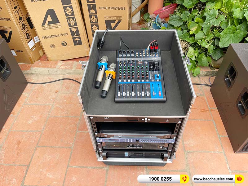 Lắp đặt dàn Line Array Actpro 131tr cho anh Toán tại Bắc Giang (Actpro KR210, Actpro KR28, FP14000, QD4.13, MG10XUF, DSP48,…)