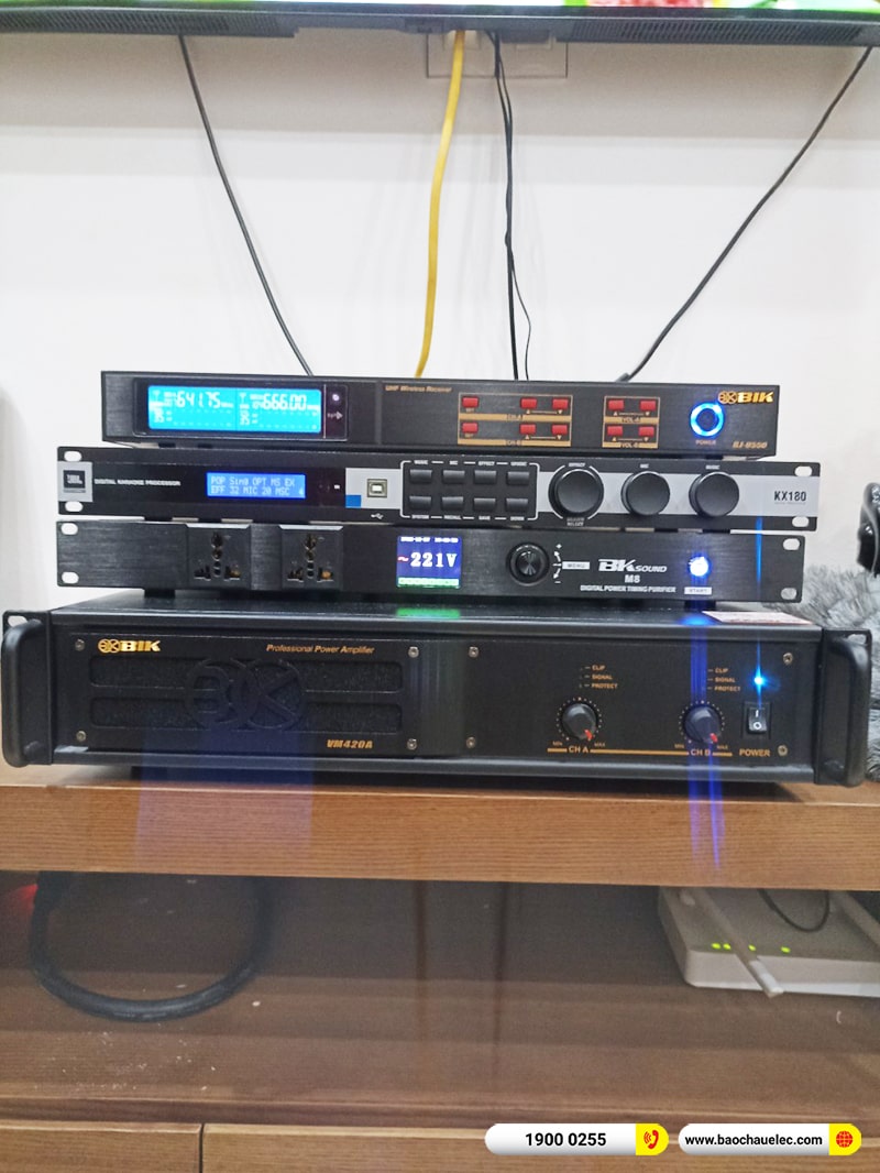 Lắp đặt dàn karaoke trị giá khoảng 40 triệu cho anh Tuấn tại Bắc Giang (BIK BSP 412II, VM420A, KX180A, SW312B, BJ-U550) 