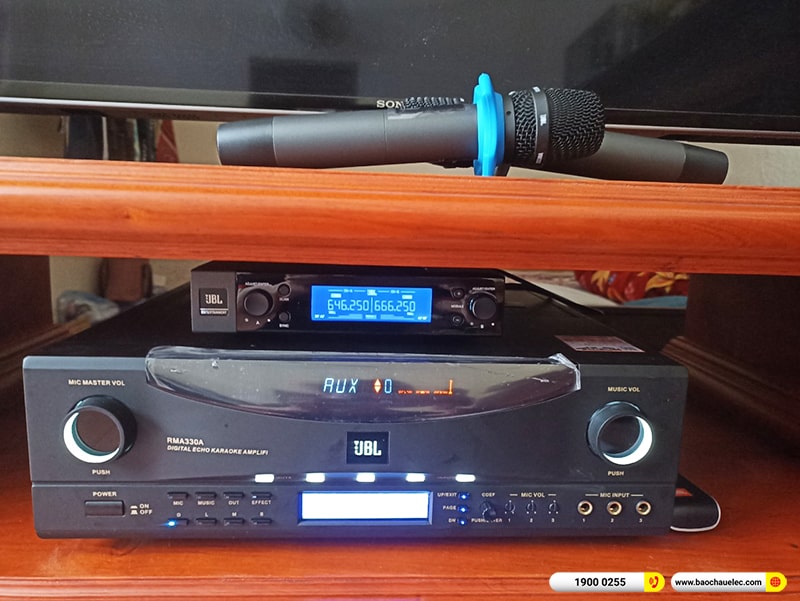 Lắp đặt dàn nghe nhạc, karaoke trị giá hơn 40 triệu cho anh Thực tại Bắc Ninh (JBL Stage A180, RMA-330A, JBL A120P, JBL VM200) 