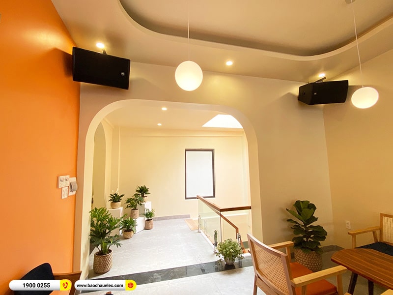 Lắp đặt dàn âm thanh cho quán Hy Linh Tea & Cafe tại Hải Phòng (RCF CMAX 4112, VM840A, KX180A, JBL CV18S, Yamaha WXC50) 