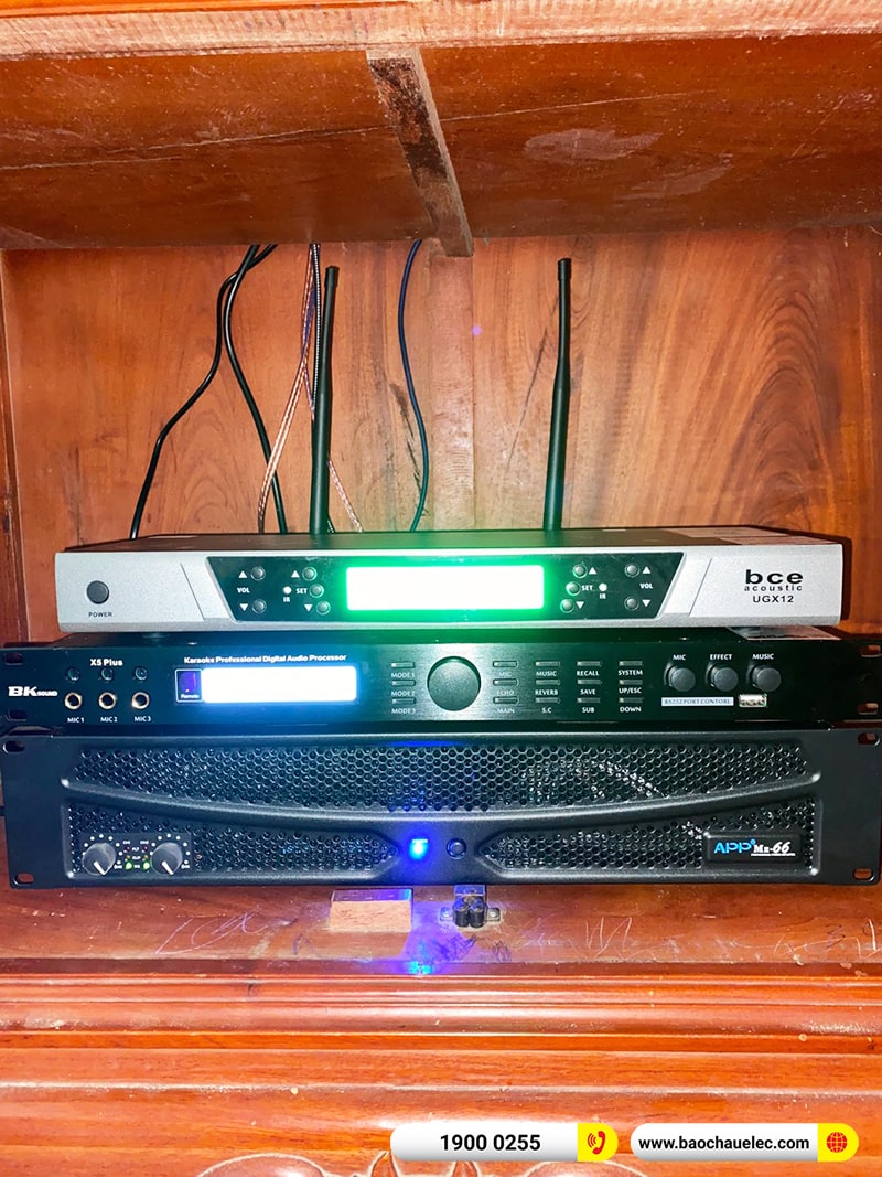 Lắp đặt dàn karaoke trị giá gần 40 triệu cho anh Dương tại Thái Nguyên (Alto AT2000II, APP MZ-66, X5 Plus, TX212S, BCE UGX12) 