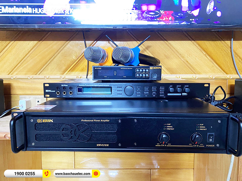 Lắp đặt dàn karaoke trị giá khoảng 20 triệu cho anh Lâm tại Bắc Ninh (BIK BJ-S668, BIK VM420A, BKSound X5 Plus, BJ-U100) 