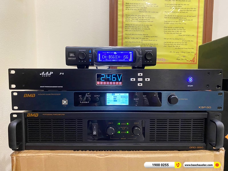 Lắp đặt dàn karaoke BMB gần 70tr cho bác Ngân tại Ninh Bình (BMB 1212SE, DAD 950, KSP-50, VM300, AAP P8)