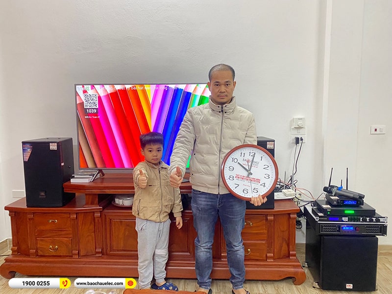 Lắp đặt dàn karaoke trị giá hơn 60 triệu cho chị Hương tại Bắc Ninh (JBL MTS12, BPA-4200, KX180A, SW512B, JBL VM200)
