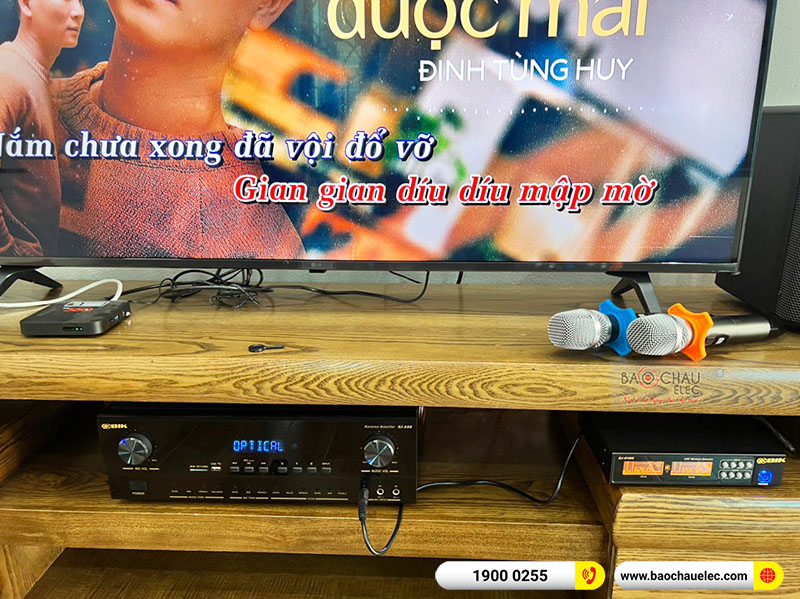 Lắp đăt dàn karaoke gia đình anh Thành