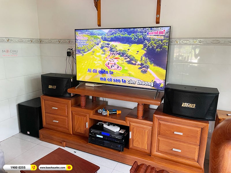 Lắp đặt d&agrave;n karaoke trị gi&aacute; khoảng 40 triệu cho anh Cường tại B&igrave;nh Dương