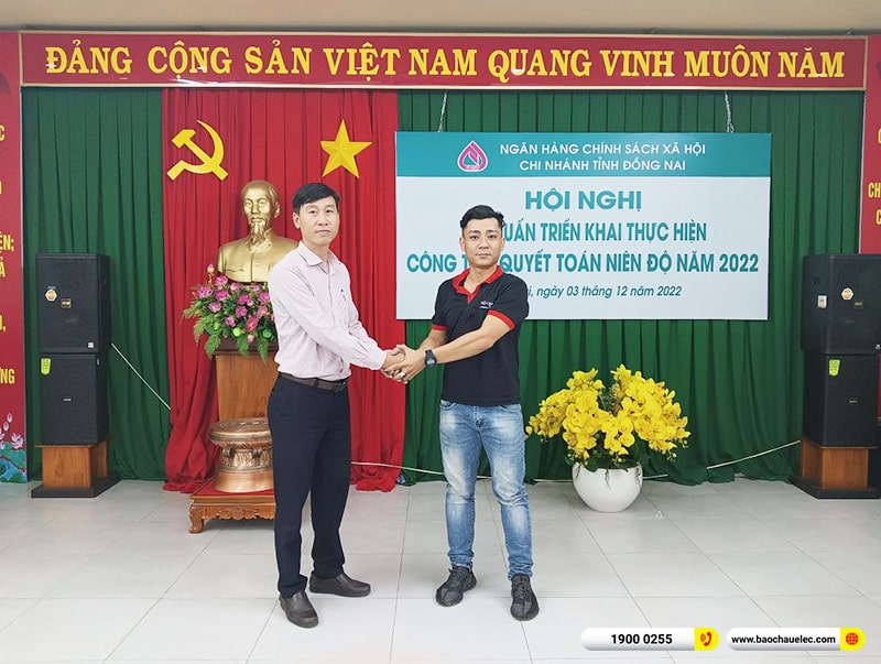 Lắp đặt d&agrave;n &acirc;m thanh hội trường cho Ng&acirc;n h&agrave;ng Ch&iacute;nh S&aacute;ch X&atilde; Hội tại Đồng Nai (BMB CSS 1212SE, VM1020A, KX180A, SPL-120, UGX12 Plus) 