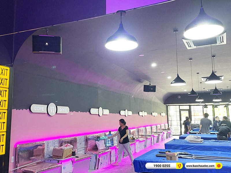Lắp đặt dàn âm thanh trị giá 70tr quán Dope Billiards Museum tại Đồng Nai (JBL Pasion 12, AAP TD8004, VM620A, BKSound BK500) 