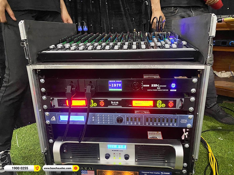 Lắp đặt dàn âm thanh 180tr cho TT Tiệc cưới Thanh Bình tại Đồng Nai (TS415, TS412, TS418S, KX850, Live 1604, Actpro DSP48,…)