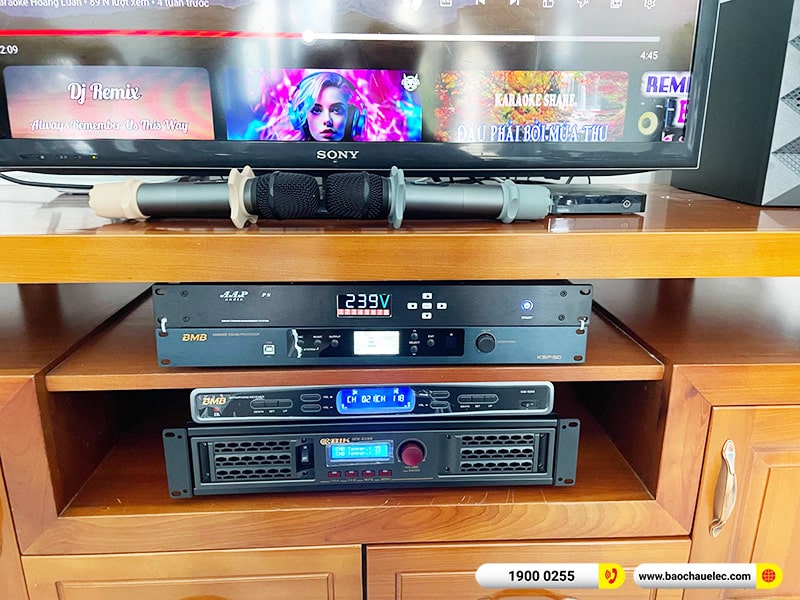Lắp đặt dàn karaoke BMB gần 82tr cho anh Dương tại Đồng Nai (BMB 1212SE, BPA-8200, KSP-50, TS15S, WB-5000S, AAP P8)