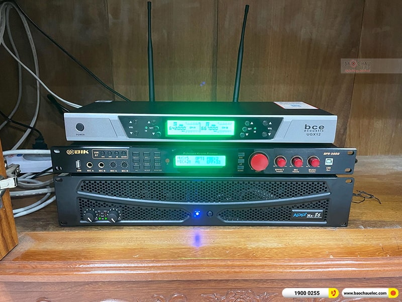 Lắp đặt dàn karaoke trị giá gần 40 triệu cho anh Khiêm tại Đồng Nai (BIK BSP 412II, APP MZ-86, BPR-5600, SW512B, BCE UGX12)