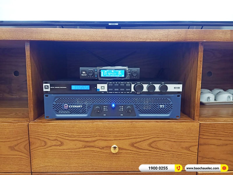 Lắp đặt dàn karaoke JBL hơn 70tr cho anh Long tại Hà Nội (JBL CV1270, Crown T7, KX180A, JBL A120P, JBL VM300) 