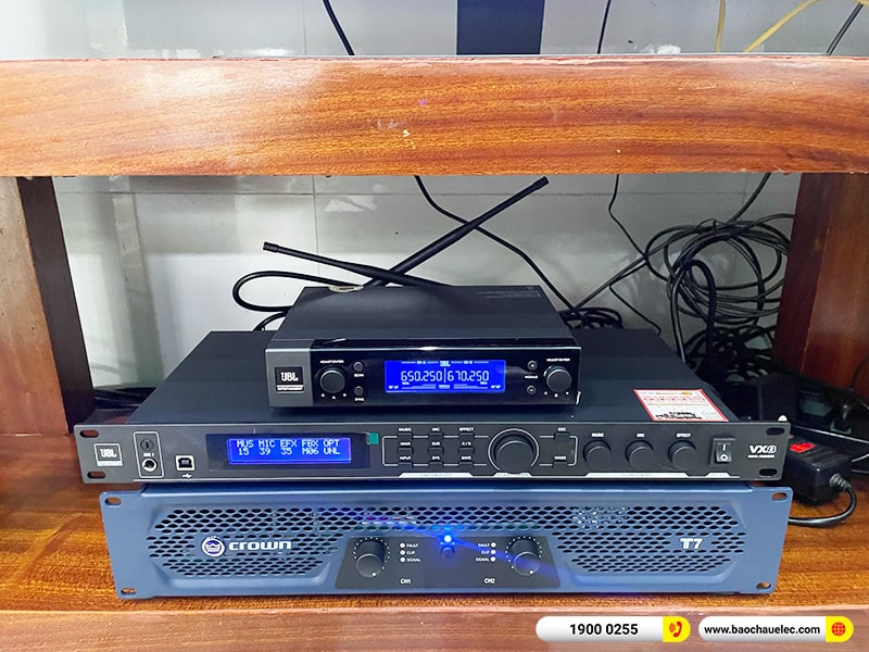 Lắp đặt dàn karaoke JBL gần 74tr cho anh Sông tại Đồng Nai (JBL XS12, Crown T7, JBL VX8, Pasion 12SP, JBL VM200) 