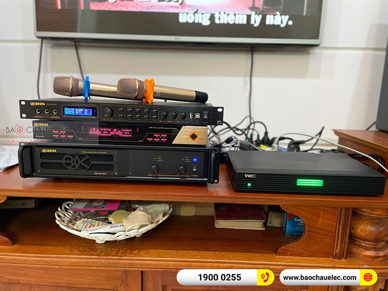 Dàn karaoke gia đình anh Thành
