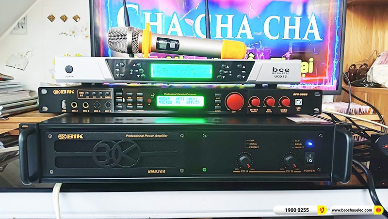 Lắp đặt dàn karaoke trị giá khoảng 40 triệu cho chị Huyền tại Đồng Nai (BIK BSP 412II, VM620A, BPR-5600, SW612B, BCE UGX12) 