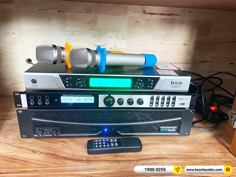 Lắp đặt dàn karaoke trị giá khoảng 30 triệu cho chị Thảo tại Đồng Nai (Denon DP-R212, APP MZ-66, X6 Luxury, UGX12) 