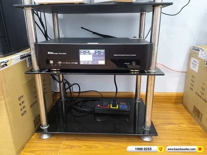 Lắp đặt dàn karaoke trị giá gần 30 triệu cho chị Thủy tại Hà Nội (JBL CV1052T, BKSound DKA 6500, SW612B)