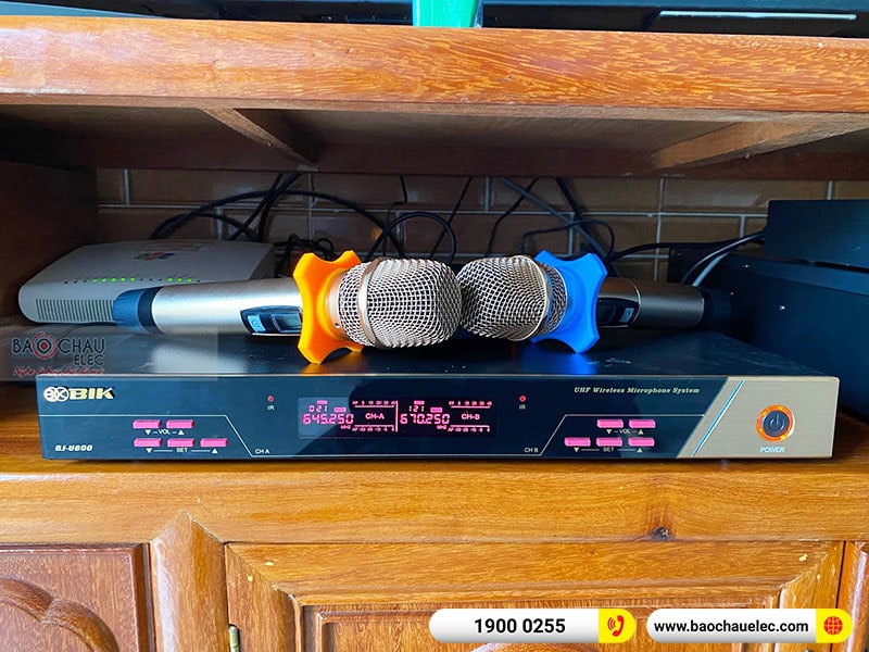 Lắp đặt dàn karaoke gia đình anh Hồng