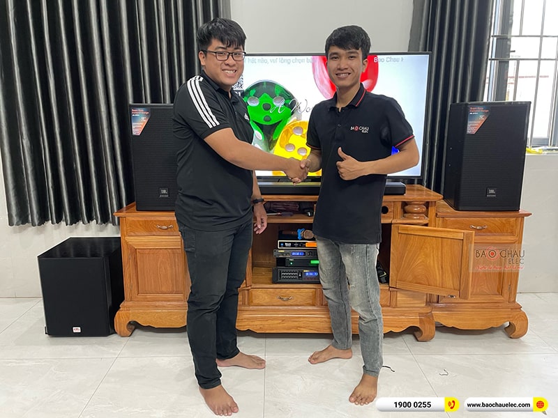 Lắp đặt d&agrave;n karaoke trị gi&aacute; hơn 60 triệu cho anh Trung tại Đồng Nai (JBL MTS12, BPR-8200, BPR-5600, SW612C, 4K Plus, UGX12 Gold) 
