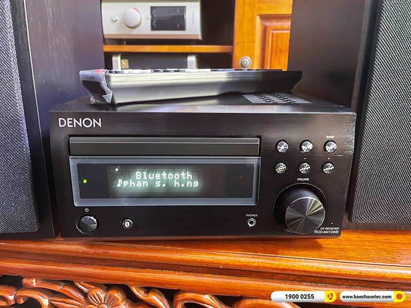 Lắp đặt dàn nghe nhạc mini Denon D-M41 trị giá khoảng 16 triệu cho anh Hồng tại Đồng Nai 