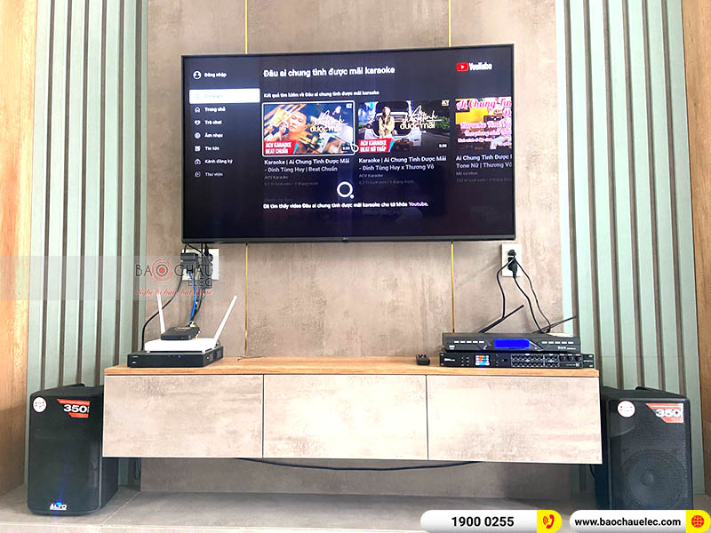 dàn karaoke cho gia đình chị Ly ở Thuận An, Bình Dương