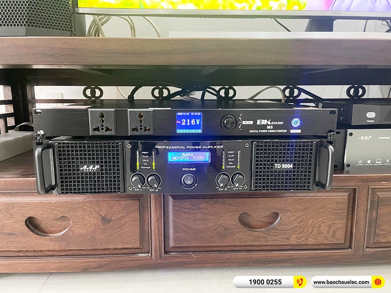 Lắp đặt dàn karaoke trị giá gần 80 triệu cho anh Cường tại Bình Dương (JBL XS12, AAP TD8004, K9900II Luxury, Pasion 12SP, BCE VIP3000, BKSound M8)