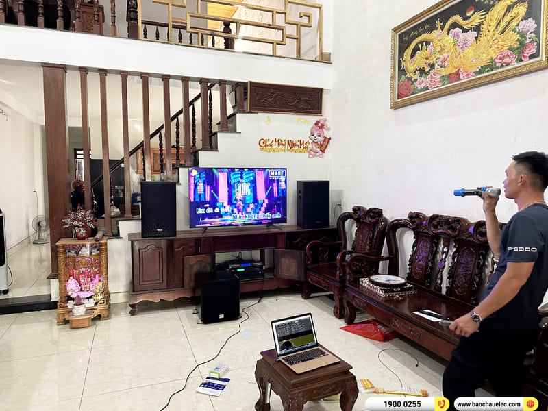 Lắp đặt dàn karaoke Denon gần 33tr cho anh Thọ ở Bình Dương (Denon DP-R212, VM 620A, KP500, U900 Plus X, SW512)