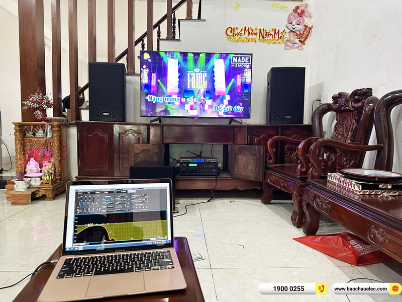 Lắp đặt dàn karaoke Denon gần 33tr cho anh Thọ ở Bình Dương (Denon DP-R212, VM 620A, KP500, U900 Plus X, SW512)