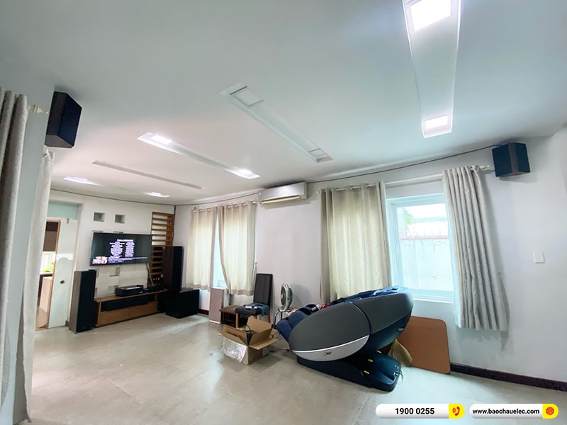 Lắp đặt dàn âm thanh 5.1 xem phim, nghe nhạc trị giá khoảng 130 triệu cho anh Dương tại Bình Dương (RP-8000F II, RP-502S, RP-504C, SPL150, AVC-X4700H, Vision 4K)
