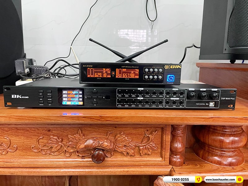 Lắp đặt dàn karaoke trị giá khoảng 20 triệu cho anh Hiếu tại Bình Dương (JBL RM210, BKSound DSP-9000 Plus, BIK BJ-U100)