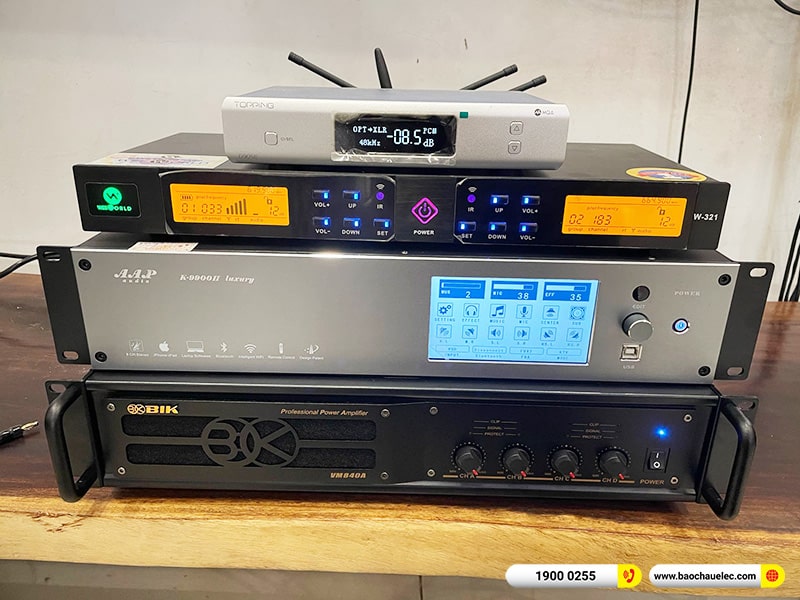 Lắp đặt dàn karaoke RCF hơn 109tr cho anh Tâm tại Bình Dương (RCF CMAX 4110, VM840A, K9900II Luxury, 705ASII) 
