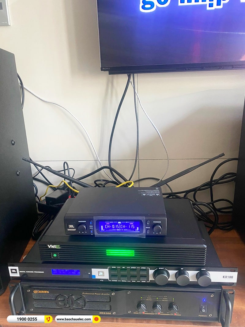 Lắp đặt dàn karaoke trị giá hơn 80 triệu cho anh Vương tại Bình Dương (RCF X-MAX 12, VM830A, KX180A, BJ-W88 Plus, 4K Plus 4TB, JBL VM300)