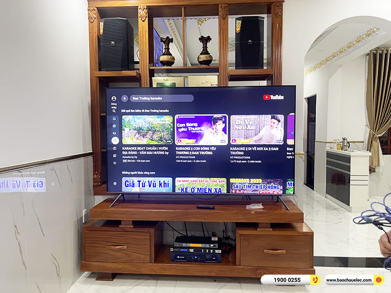 Lắp đặt dàn karaoke JBL hơn 47tr cho cô Hà ở Bình Dương (JBL XS10, Crown T5, KX180A, BCE VIP 3000)